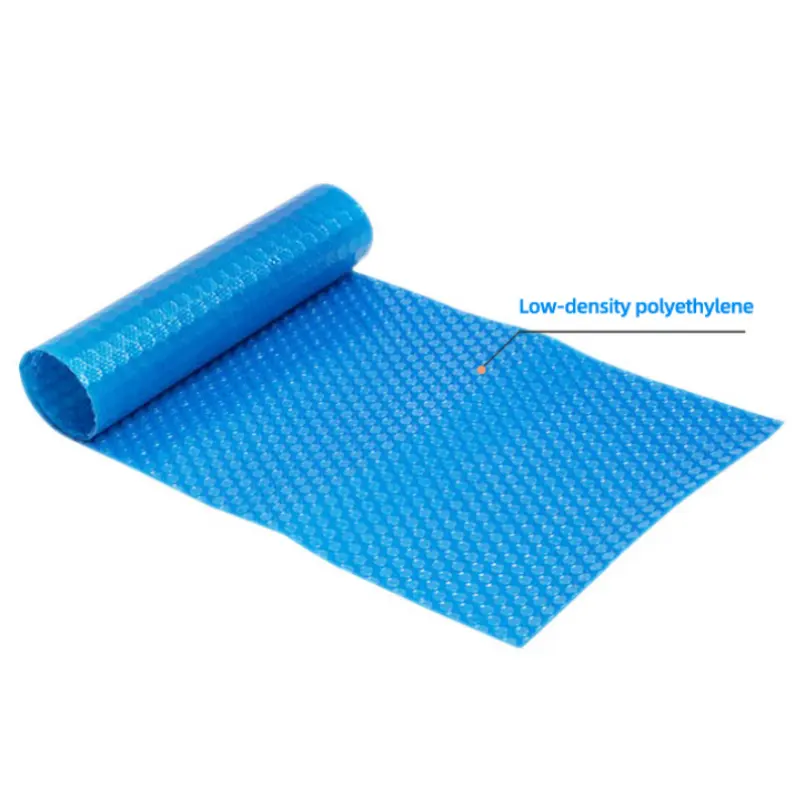 Factory Prices Piscina Accessories 400/500/600um Reinforced Blue Bubble Film Pool Cover With Anti-UV For Inground Swimming Pools