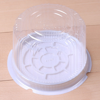 Boîte d'emballage pour gâteau de 4 pouces avec couvercle transparent, conteneur en plastique PET jetable pour gâteau, sushi, salade, sandwich (taille personnalisable)