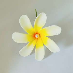 टियारा फोम पुष्प बालों को एक तने और सफेद मोती के साथ 8 रंग उपलब्ध है जो महिला लड़की के लिए पॉलिनेशियन फूल को जहाज करने के लिए तैयार है - Product Image 5