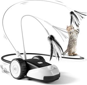 Giocattolo <span class=keywords><strong>per</strong></span> <span class=keywords><strong>Gatti</strong></span> con Piuma e Coda in Silicone, Rotazione a 360 Gradi, Interattivo con Sonaglio - Product Image 5