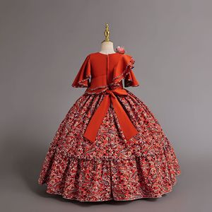 AC155 <span class=keywords><strong>Robe</strong></span> pour enfants <span class=keywords><strong>Robe</strong></span> longue à manches courtes de qualité <span class=keywords><strong>Robe</strong></span> de soirée de mariage pour petite fille - Product Image 5