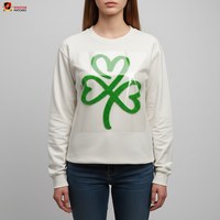 Patchs trèfle thermocollants personnalisés en gros pour la Saint-Patrick, grands patchs en chenille et fourrure porte-bonheur pour vêtements, t-shirts, sweats à capuche, vestes, denim