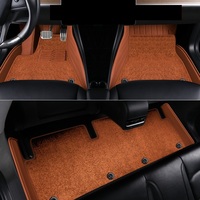 Tapis de Sol sur Mesure pour Tesla Model S 2016-2022, Accessoire Intérieur en Matière Écologique, Double Épaisseur pour 5 Sièges