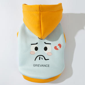 Otoño Invierno nuevo suéter de cachorro 25 años de edad lindo oso de peluche expresión terciopelo fino cálido ropa para mascotas para perros impreso poliéster - Product Image 2