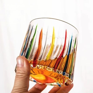 Tazas de Cerveza de Cristal con Cuentas de Colores, Diseño Moderno, Aptas para Lavavajillas y Microondas, Artículos de Bar Artesanales para Entusiastas de las Bebidas y el Whisky - Product Image 4