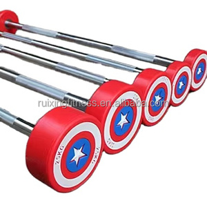 Ginnastica per allenamento con testa rotonda fissa <span class=keywords><strong>in</strong></span> PU <span class=keywords><strong>Bar</strong></span> produttore a Shandong Dezhou America capitan Barbell - Product Image 4