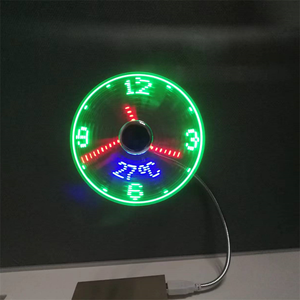 พัดลมนาฬิกา USB ใหม่พร้อมนาฬิกาแสดงอุณหภูมินาฬิกาแบบเรียลไทม์ gft ไฟ LED อุปกรณ์สุดเจ๋งสำหรับแล็ปท็อปรถยนต์ตัวเลือกความเร็วลมสามแบบ - Product Image 3