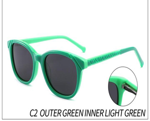 Gafas graduadas Unisex cuadradas de moda de lujo Marcos ópticos de acetato de patrón sólido Hoja gris naranja - Product Image 3