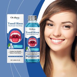 ORALHOE fresco tono menta profumo di erbe gengivale pulizia formato viaggio collutorio con scatola di colore confezione - Product Image 1