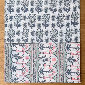 Tela de Algodón Estampada Floral Blanca de Primera Calidad, Textil Tradicional Indio para Confección de Vestidos, Ropa de Moda, Decoración del Hogar y Más - Product Image 1
