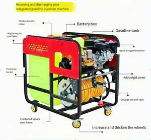 เครื่องพ่นยาแบบลม 300 ลิตร 1.5 กิโลวัตต์ ควบคุมด้วยรีโมทไฟฟ้า ใช้เครื่องยนต์เบนซิน สำหรับพืชเกษตร - Product Image 4