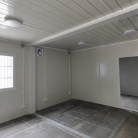 Maison conteneur moderne préfabriquée modulaire à assembler, pack plat, double niveau, salle de bain privée, dortoir pour personnel, bureau, 20FT