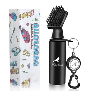 Brosse de nettoyage pour clubs de golf à prix de gros, brosse pour bouteille d'eau de golf avec porte-clés magnétique - Product Image 1