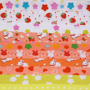 40pcs 100% <span class=keywords><strong>cotton</strong></span> lớp bánh Trái Tim Vải Pre cut in thỏ vải chắp vá cắt Mảnh vải cho Diy may - Product Image 4