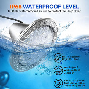 Luz Sumergible para Piscina Marazual Ultra Delgada de Acero Inoxidable 304, IP68, 12W LED, Portátil y Ajustable - Product Image 4