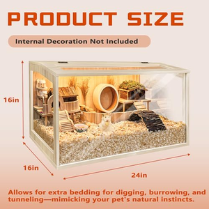 Sang trọng 24 inch rắn được xây dựng có thể mở ra Top <span class=keywords><strong>hamster</strong></span> lồng chewproof gỗ guinea lợn và chuột rat môi trường sống với tấm Acrylic - Product Image 3