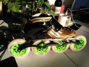 4*110Mm PU SHR Bánh Xe Đua Người Lớn Đàn Ông Phụ Nữ Chuyên Nghiệp Giày Trượt Con Lăn Sợi Carbon Tích Cực Inline Giày Trượt - Product Image 6