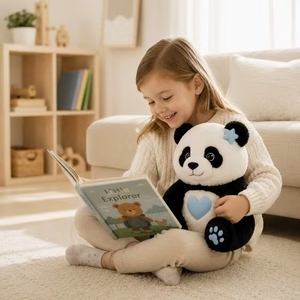 Care Made - Juguete de Peluche de Panda Divertido con Luz LED en Forma de Corazón, Compañero Interactivo que Habla para Niños, 31cm-50cm, Unisex, Poliéster, para Fiestas - Product Image 2