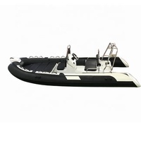 RIB 480 16 pieds Hypalon/PVC Gonflable Bateau Fibre De Verre Coque RIB Avec Sundeck