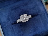 Bagues en diamant naturel H VVS1 0,85 carat taille princesse certifiées pour mariage et fiançailles, luxe or 14 carats, tendance romantique, pour femme