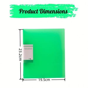 Classeur A5 personnalisé avec logo, dossier à 2 trous, en plastique transparent épais, grande capacité, pour le rangement de reçus et de factures de bureau - Product Image 2