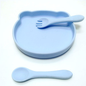 Plateau repas pour enfants en silicone avec ventouse, vaisselle d'apprentissage et d'entraînement en silicone de qualité alimentaire - Product Image 4