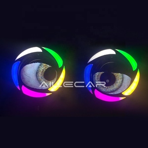 Faro LED da 2,5 Pollici con Occhi Demoniaci per Moto, 10 Modalità di Colore, Controllo WiFi, 5V 12V, Occhi a Turbina, Angel Devil Live per Veicoli 5V 12V - Product Image 4