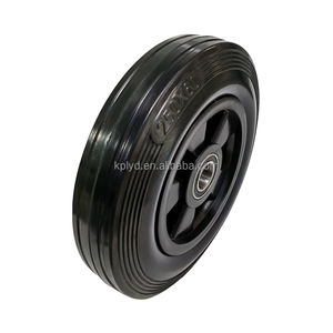 Fabrikdirekt <span class=keywords><strong>10</strong></span> Zoll solide Gummiräder Schwerlast industrielle seitlich befestigte Rollen - Product Image 3