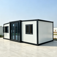 Bâtiment modulaire préfabriqué extensible multi-unités pour camping, bureau de chantier et appartement de jardin