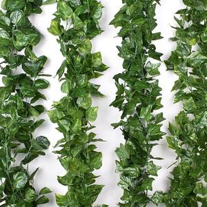 Plante Verte Rotin Pipe Décoration Artificielle Vigne <span class=keywords><strong>Feuille</strong></span> De Raisin pour Magasin ou Maison pour Décorations Saint Valentin - Product Image 1