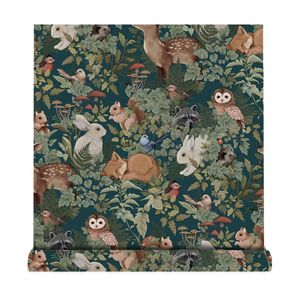 Creation of Time and Space Peel Stick Wallpaper Animal Print Dark Green Self Adhesive Wall Sticker for Home Decor Rental Rooms - Product Image 3