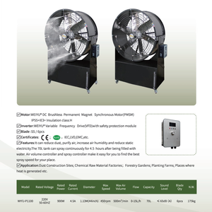 Ventilateur sur pied industriel WYFJ-P1100 1.13M DC avec grande pale métallique et réservoir d'eau pour événements - Product Image 2