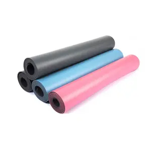 Özel Logo Anti kayma yüksek kalite 180*61*0.4cm doğal şık özelleştirilebilir sürdürülebilir Pu ve kauçuk Yoga Mat