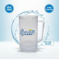 Gobelet à bière en plastique à double paroi de 300 ml, sans BPA, logo personnalisé disponible, tasse à boire réutilisable pour les fêtes et les célébrations