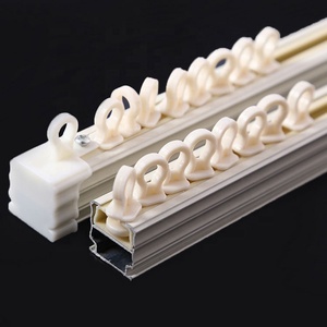 Trish — barre de rideau en aluminium personnalisé, <span class=keywords><strong>crochets</strong></span> inclus avec cercle incurvé, OEM - Product Image 3