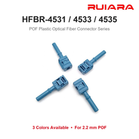 Connecteur de câble POF RR-4533ZZ sans sertissage à clipser, compatible Ruiara pour transmission de signal de contrôle/données industrielle POF 2,2 mm 1