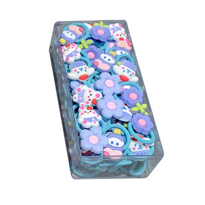 Anneau de pouce pour enfants avec motif d'<span class=keywords><strong>animaux</strong></span> de dessin animé, cordon élastique pour cheveux, n'abîme pas les cheveux du bébé - Product Image 5