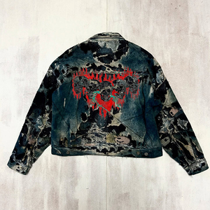 Giacche DiZNEW da uomo in Denim personalizzate di lusso alla moda giacche in Denim mimetico - Product Image 2