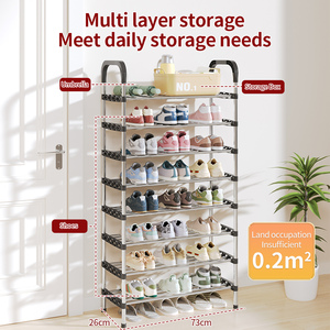 <span class=keywords><strong>Scarpiera</strong></span> Grande in Metallo OEM da Fabbrica, 5 Tubi per Strato, <span class=keywords><strong>Scaffale</strong></span> Porta Scarpe Smontabile per Ingresso - Product Image 6