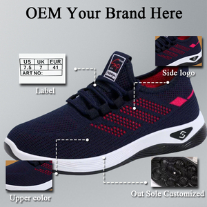 Chaussures de sport pour hommes personnalisées en usine, à la mode, avec empeigne DTY respirante, confortables, légères, pour la marche, le jogging, l'exercice et les loisirs - Product Image 2