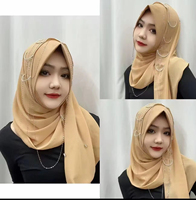 Nuosha OEM 2025 Nouvelle mode musulmane malaisienne indonésienne du Moyen-Orient, anneau de chaîne hijab, CE, usage quotidien