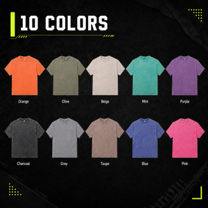 Camiseta al por mayor con logo personalizado, de alta calidad, con lavado ácido, camiseta básica 100% algodón, estampada, de corte holgado, de manga corta para hombre - Product Image 2