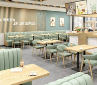 Combinaison de table et de chaise de canapé de conception moderne pour des salons de desserts de cafés-pour des restaurants de thé de lait