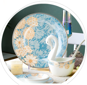 Service <span class=keywords><strong>de</strong></span> Table en Céramique Chinoise Soixante Pièces, Série Time Walk, <span class=keywords><strong>Vaisselle</strong></span> <span class=keywords><strong>de</strong></span> <span class=keywords><strong>Noël</strong></span> en Céramique Pastel - Product Image 6