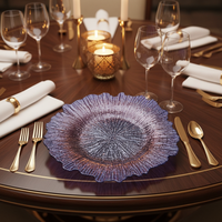 Meistverkaufte 13-Zoll Luxus-Ladeplatten aus strapazierfähigem Kunststoff, wiederverwendbar, mit individuellem Muster für Zuhause, Hotel, Hochzeit, Geburtstag, Abendessen