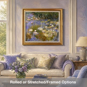 Peinture à l'huile sur toile de qualité muséale, reproduction de l'art <span class=keywords><strong>impressionniste</strong></span> célèbre de <span class=keywords><strong>Claude</strong></span> <span class=keywords><strong>Monet</strong></span>, Nénuphars dans un étang, faite à la main - Product Image 3