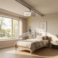 Système de transfert de patient portable électrique avec palan de plafond et rail détachable pour les soins à domicile