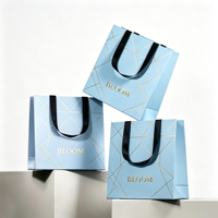Sacs en papier de luxe personnalisés avec logo imprimé, emballage pour bijoux, bracelet, sac cadeau, sac de shopping avec fermeture à ruban