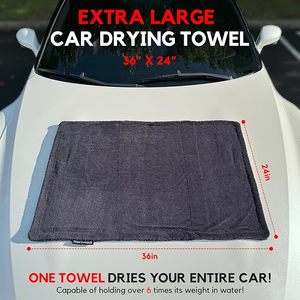 Serviette de nettoyage en microfibre tissée pour <span class=keywords><strong>voiture</strong></span> et cuisine, 1200/1400 GSM, séchage rapide, douce, super absorbante - Product Image 5