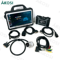 Herramienta de Diagnóstico SUPER MB PRO M6 Star para Benz con Multiplexor, Cable LAN + Cable de Prueba Principal OBD2 de 16 Pines + Tablet CF D1 para Autos, Camiones y Autobuses